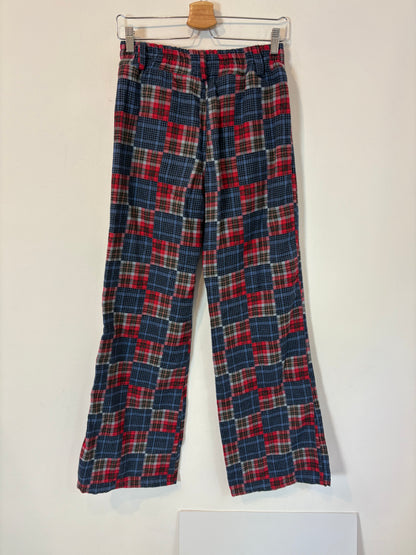 JOSEPHINE. Checkered cotton trousers with pocket detail. TS