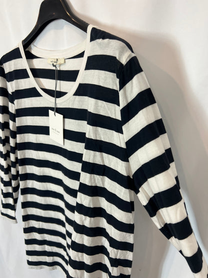 ESE O ESE. camiseta rayas blanca y  negra T.m