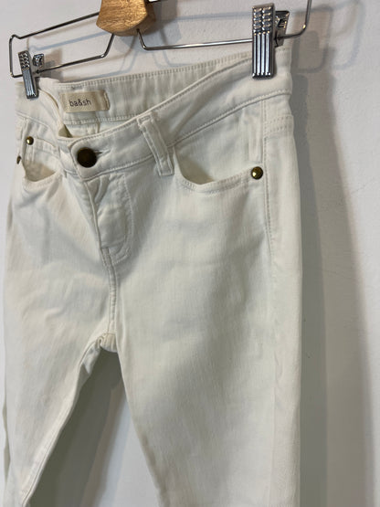 BA&SH. Denim blanco elástico. T 27 (36)
