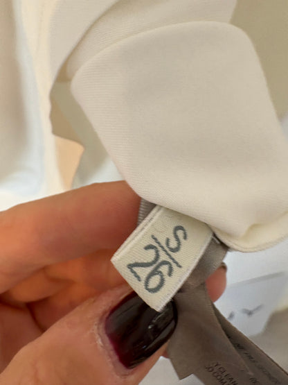 UTERQÜE. Blusa blanca fluida. T S