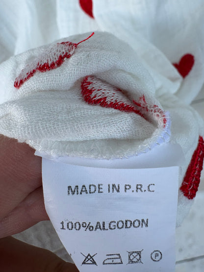 CARLOTA&CO. Blusa blanca bordada.T M/L