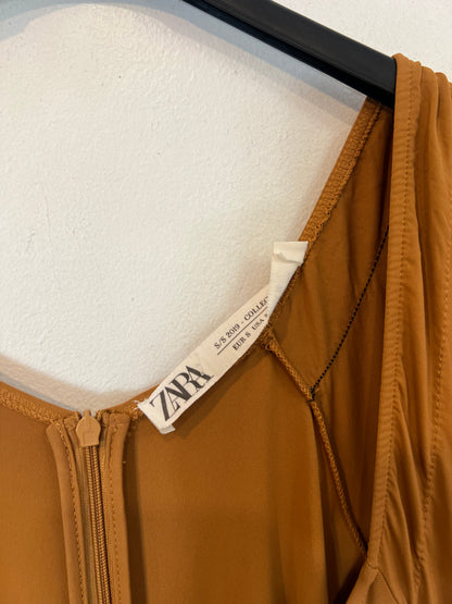 ZARA. Camel Ts long dress