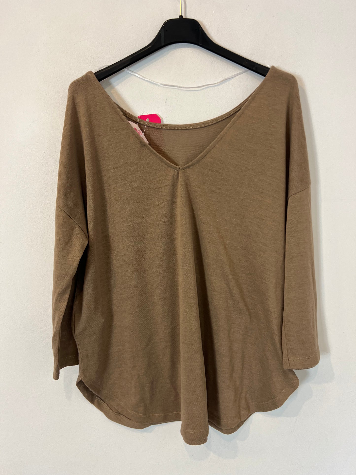 PINK WOMAN. jersey fino camel T.l