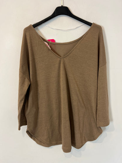 PINK WOMAN. jersey fino camel T.l