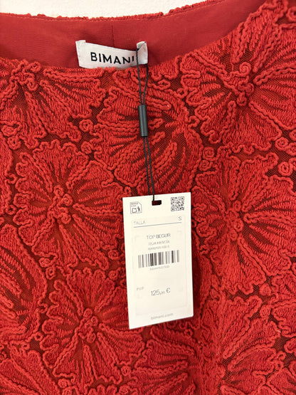 BIMANI. Conjunto top textura y falda fluida