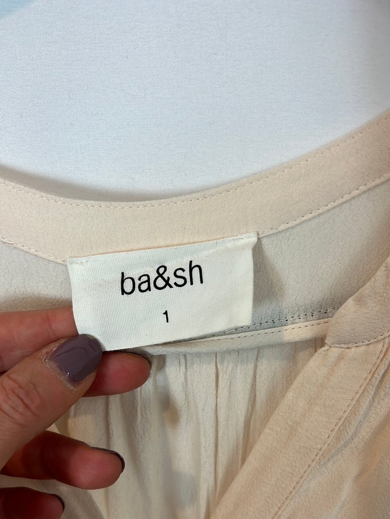 BA&SH. Vestido beige detalle T.1(S)