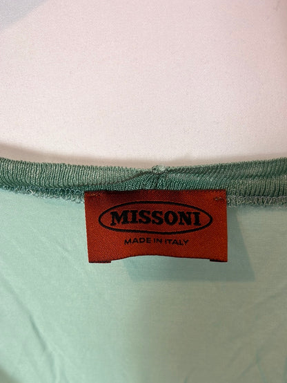 MISSONI. Top fluido verde agua. T S