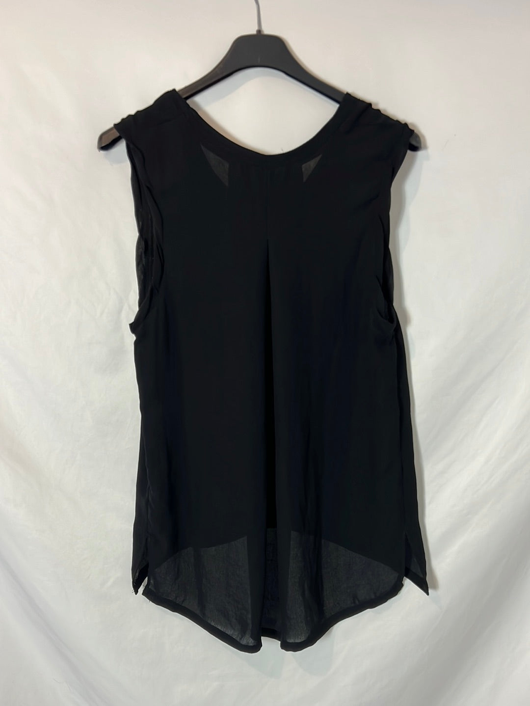 AMERICAN VINTAGE. Top negro textura bolsillo. T M