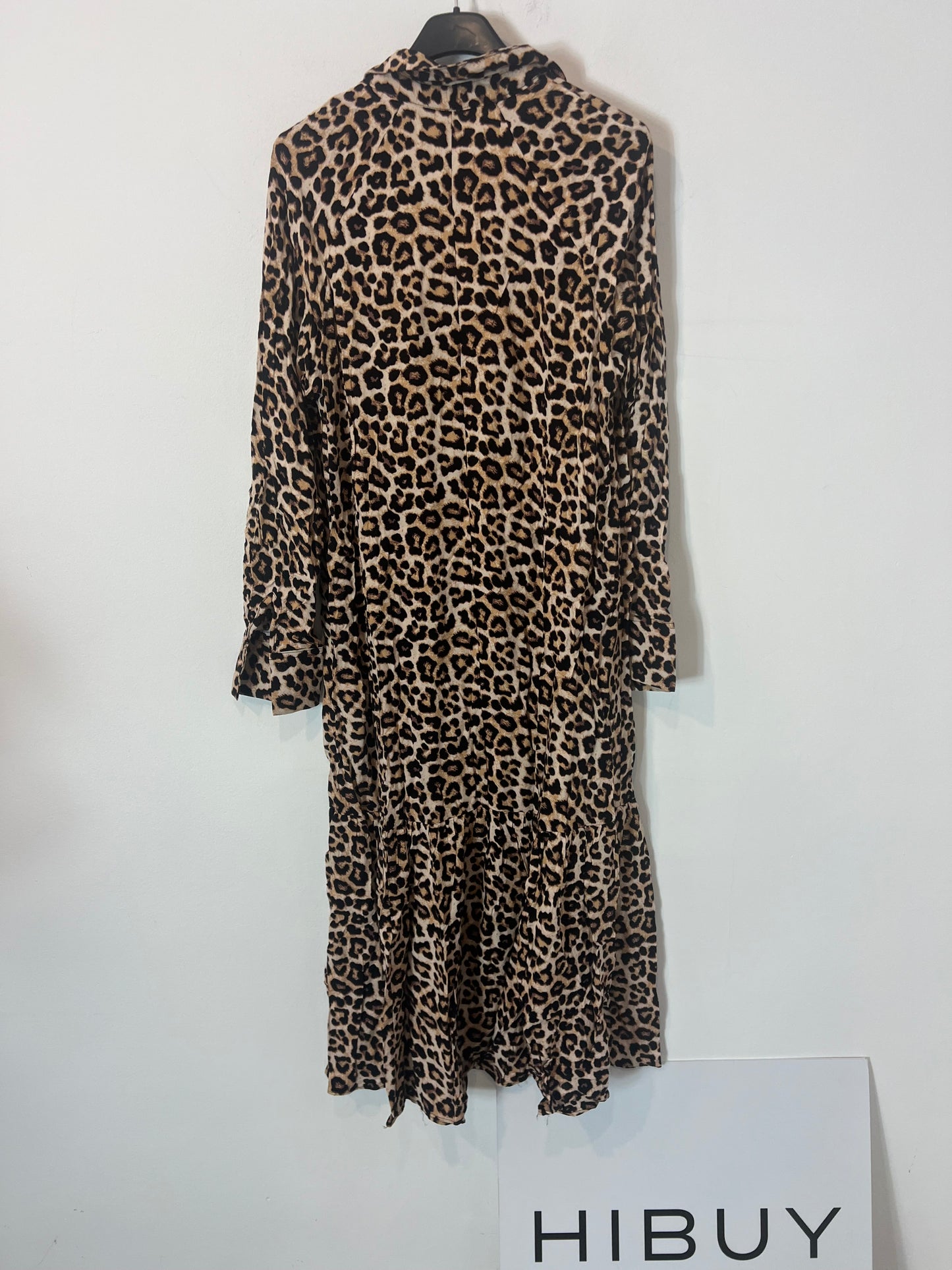 H&M. Vestido largo animal print fluido. T XS (S/M)