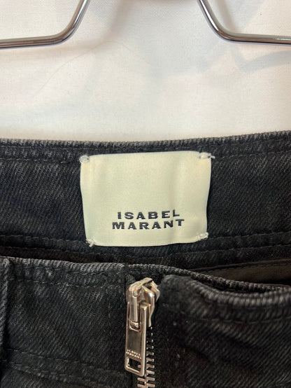ISABEL MARANT. Black denim trousers with pockets, size 36