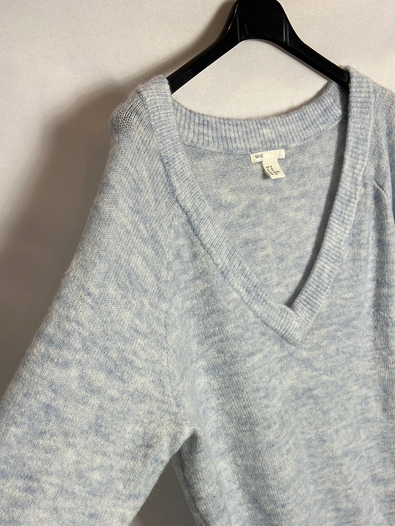 H&M. Jersey azul y  blanco T.xs