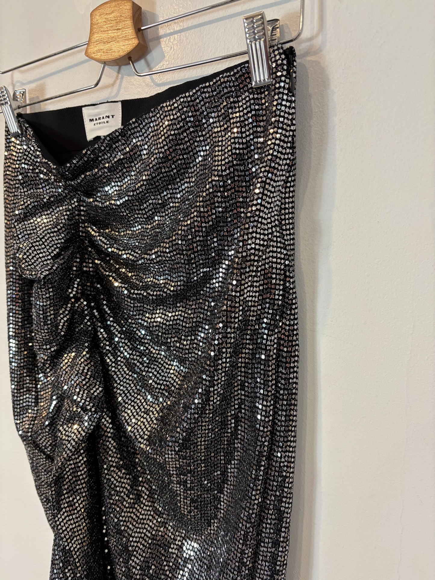 ISABEL MARANT. Falda midi mini lentejuelas