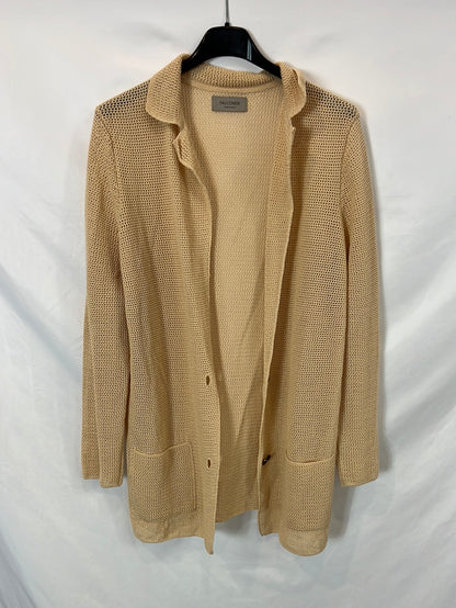 FALCONERI. Chaqueta beige troquelada. T S/M