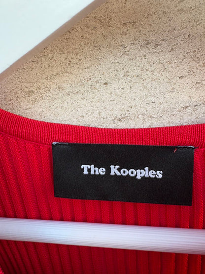 THE KOOPLES. Vestido punto elástico rojo pedreria