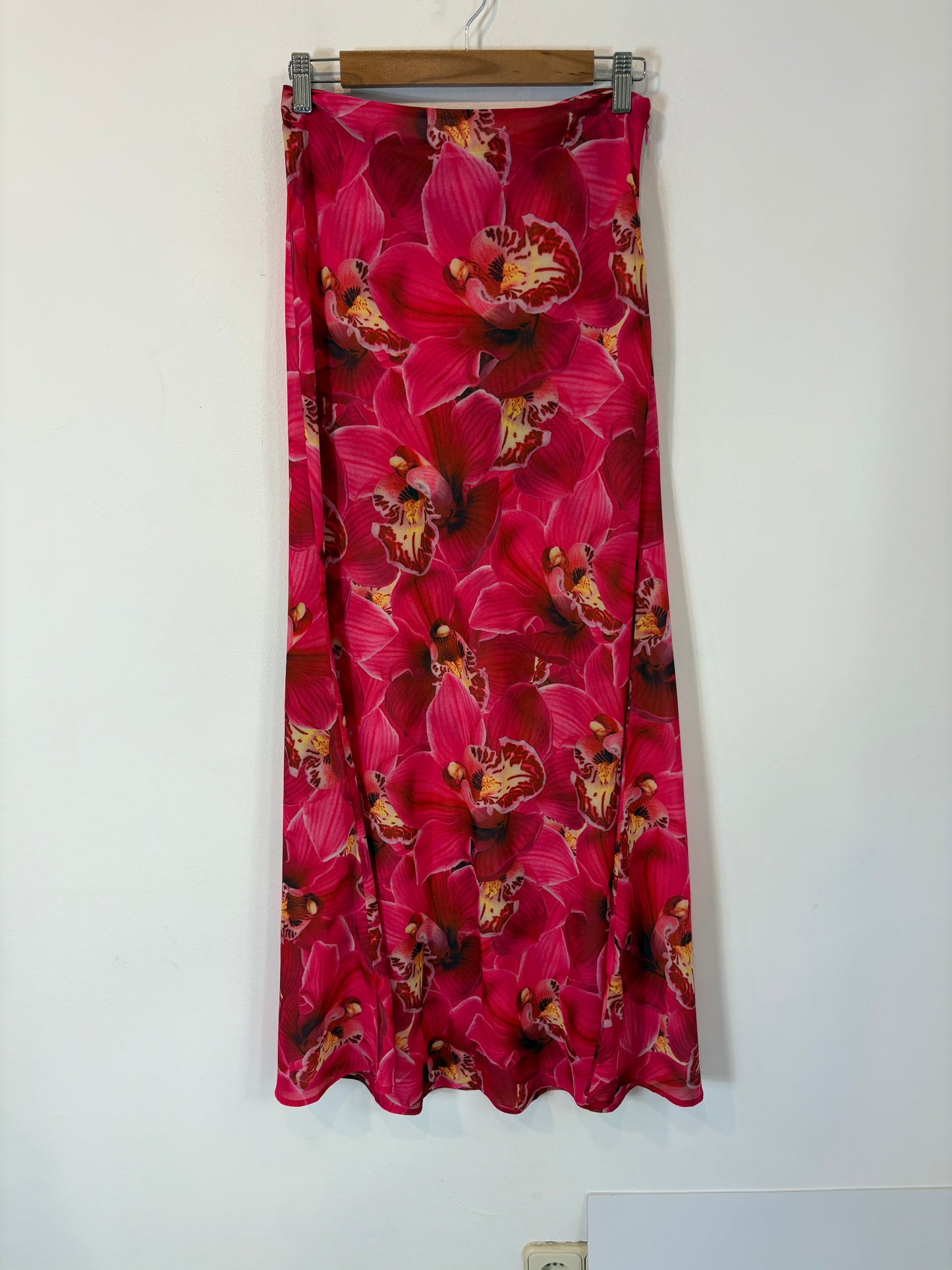 PEPPERMAYO. Falda larga estampado flores. T XS/S