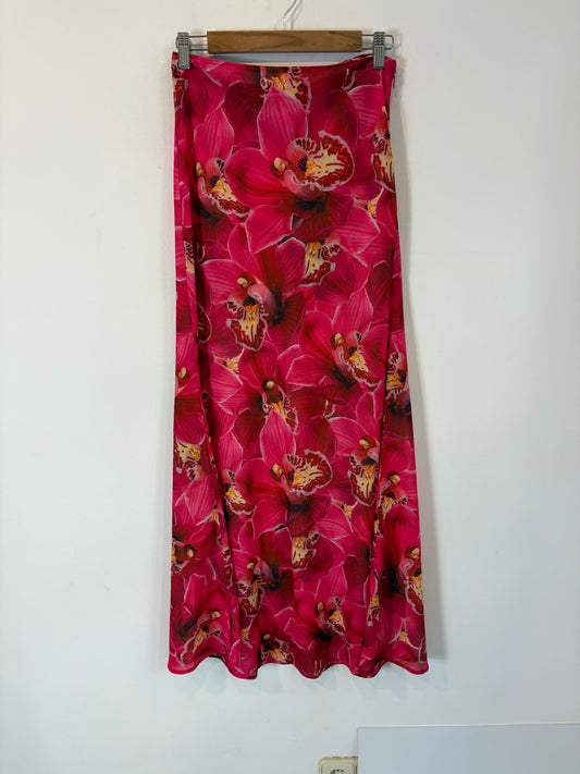 PEPPERMAYO. Falda larga estampado flores. T XS/S