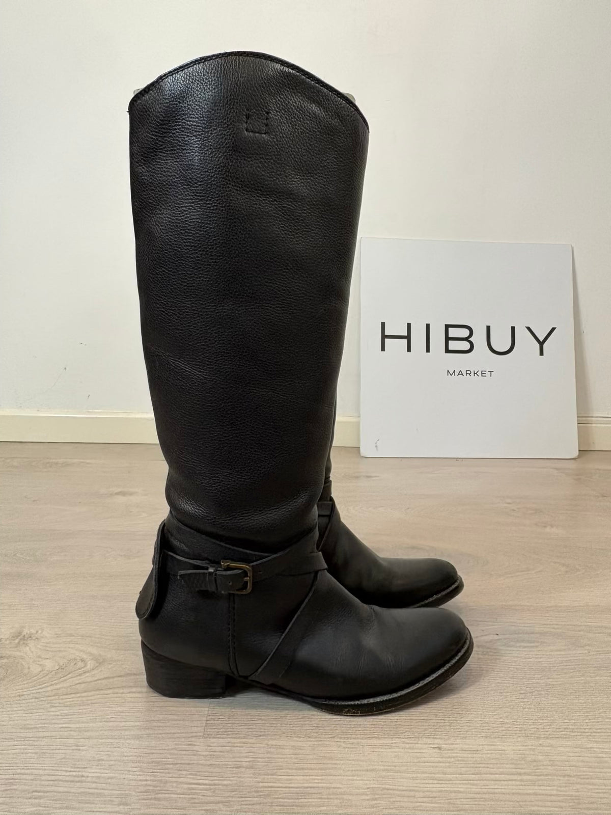 MASSIMO DUTTI. Botas altas piel camperas. T 40