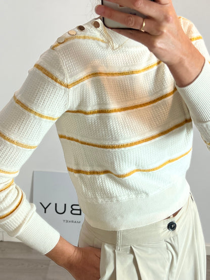 SESSUN. Jersey beige rayas T.s