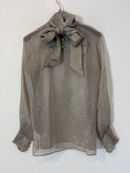 MALO Italia . Blusa semitransparente seda