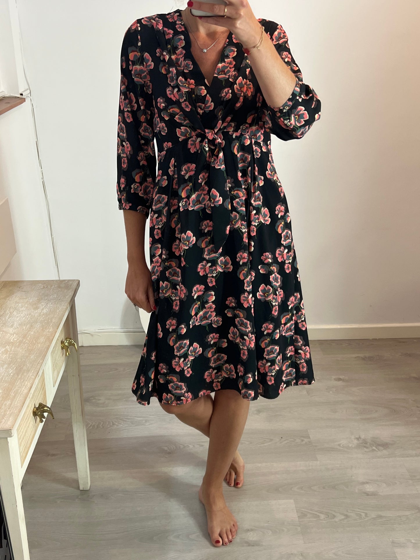 Vestido negro flores – Hibuy market - Main Image