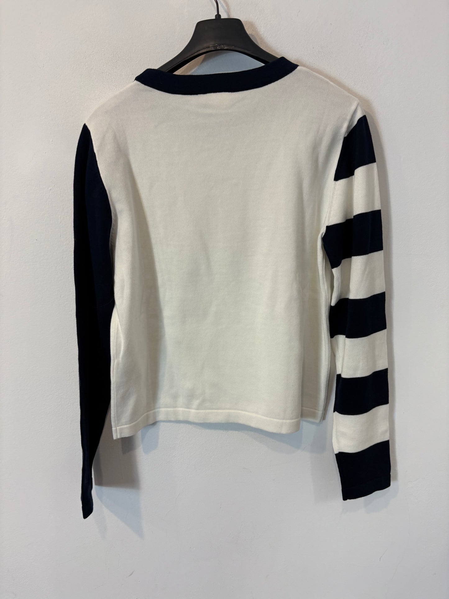 MARIE SIXTINE. Jersey bicolor botones dorados