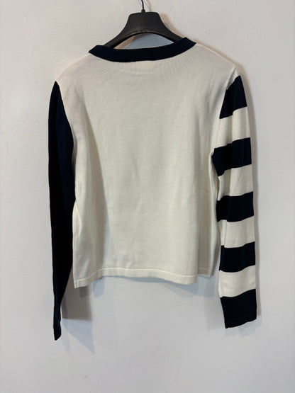 MARIE SIXTINE. Jersey bicolor botones dorados