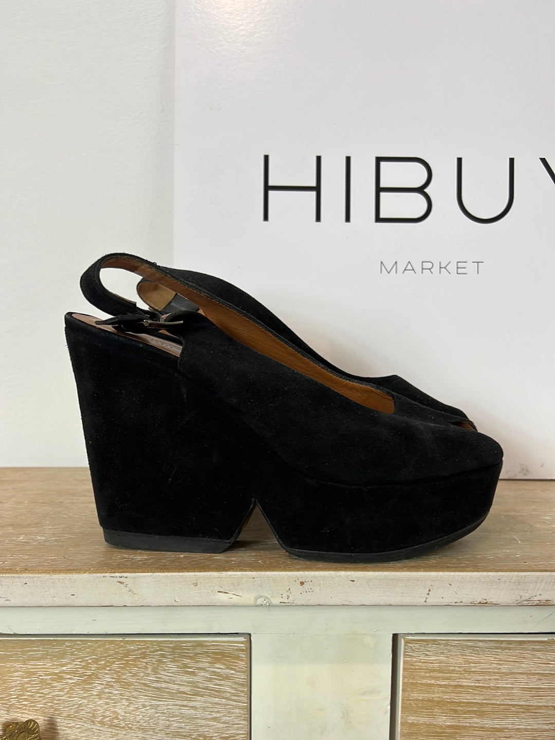 CLERGERIE. Sandalias plataforma negros T.39