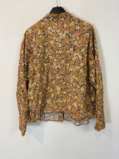 MANGO. Blusa estampado flores. T M