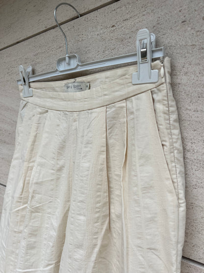 SEE U SOON. Beige wide-leg trousers, size 36