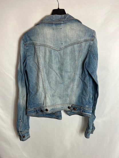 MANGO. Distressed denim jacket. TM