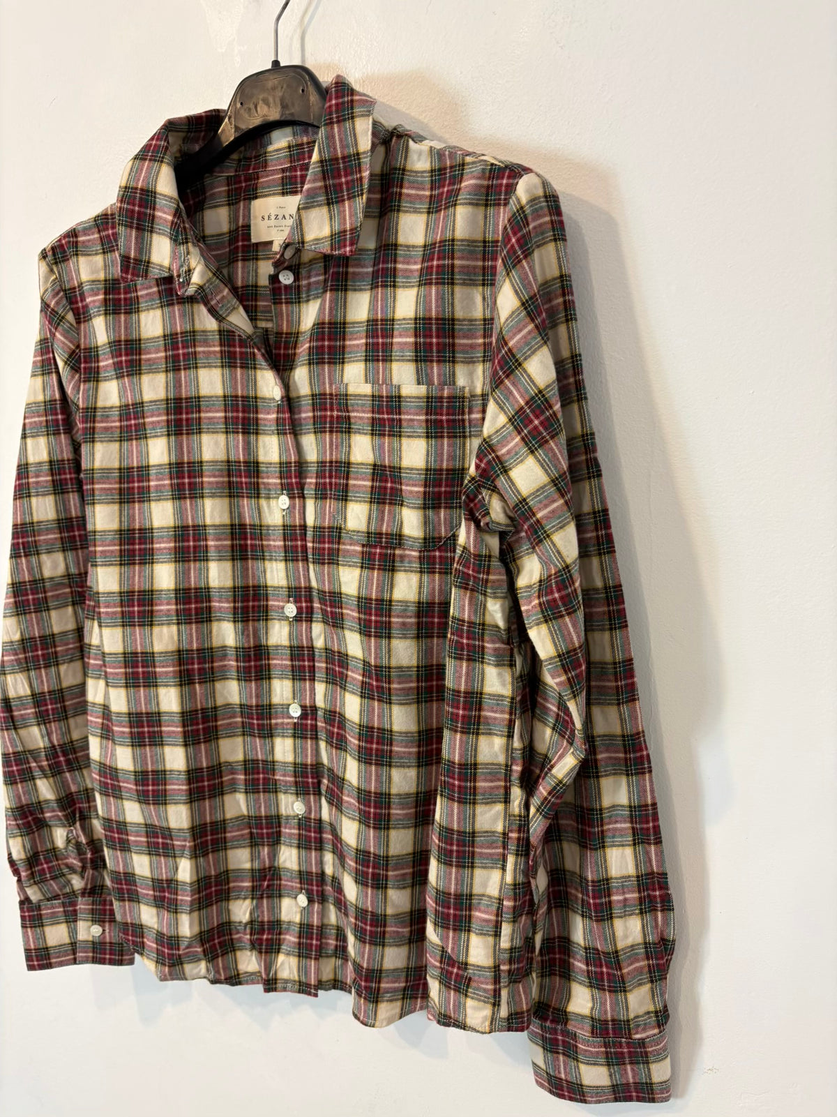 SÉZANE. Camisa algodón cuadros