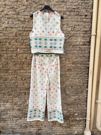 Conjunto top y pantalón estampado