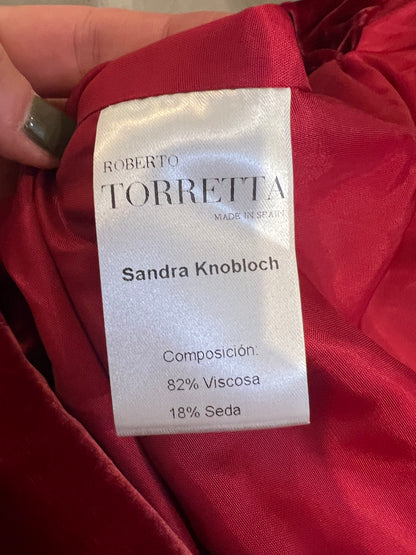 OTRAS. Blazer burdeos terciopelo. TM/L