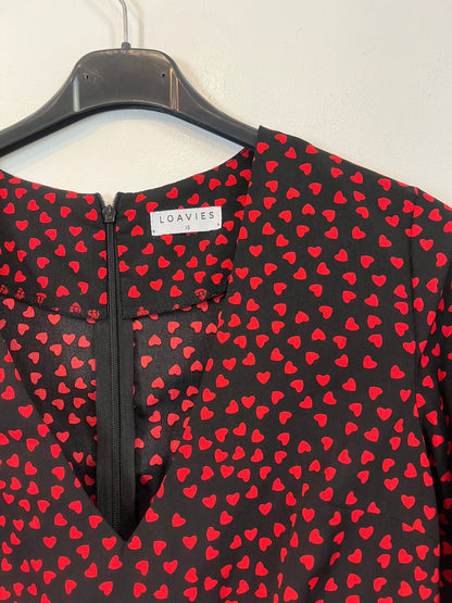 LOAVIES. Mono negro corazones T.xs