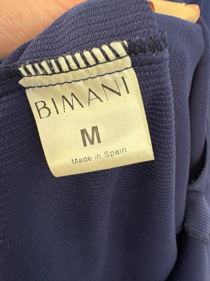 BIMANI. Vestido midi textura azul