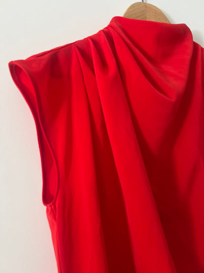 ASOS. Vestido rojo fruncidos