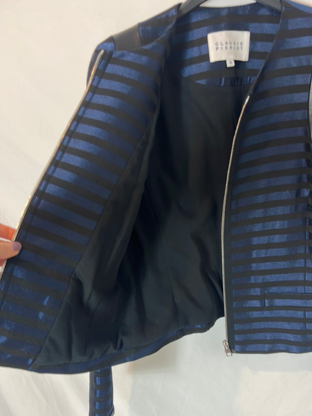 CLAUDIE PIERLOT. Two-tone texture jacket. T 36