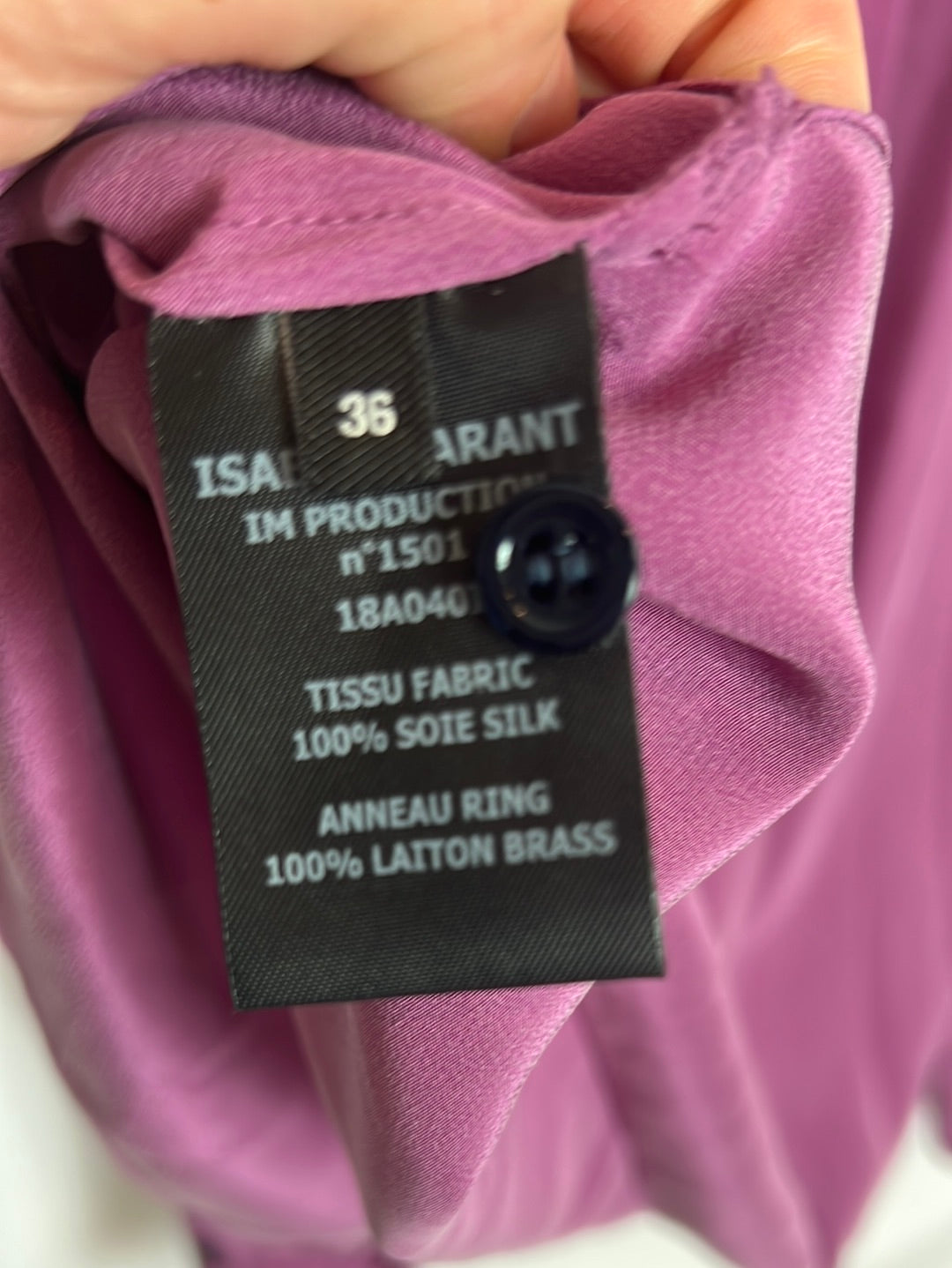 ISABEL MARANT. Blusa seda detalle escote. T 36