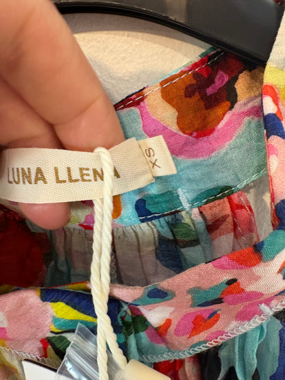 LUNA LLENA. Vestido halter flores