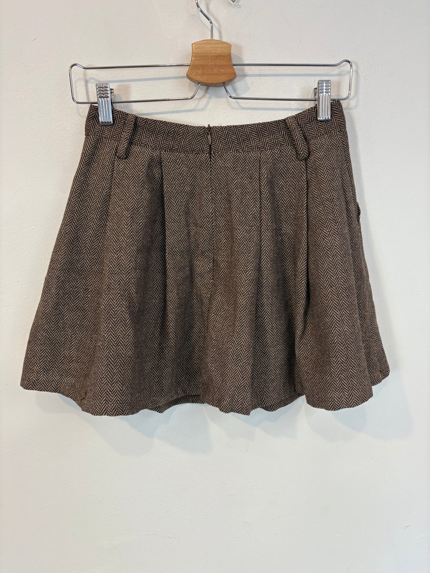 Falda marrón jaspeada