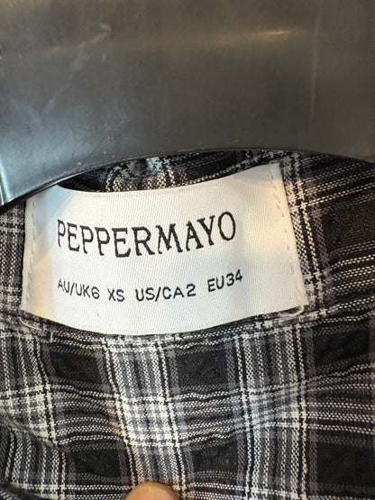 PEPPERMAYO. Checkered blouse. Size XS
