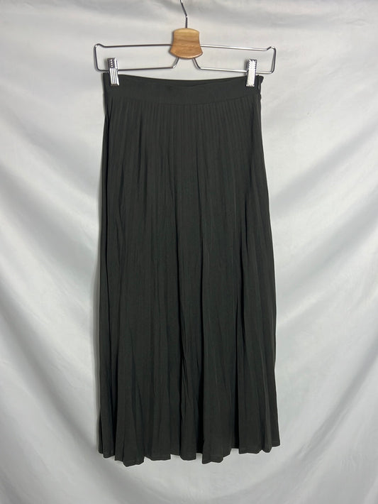 MASSIMO DUTTI. Falda midi plisada. T XS