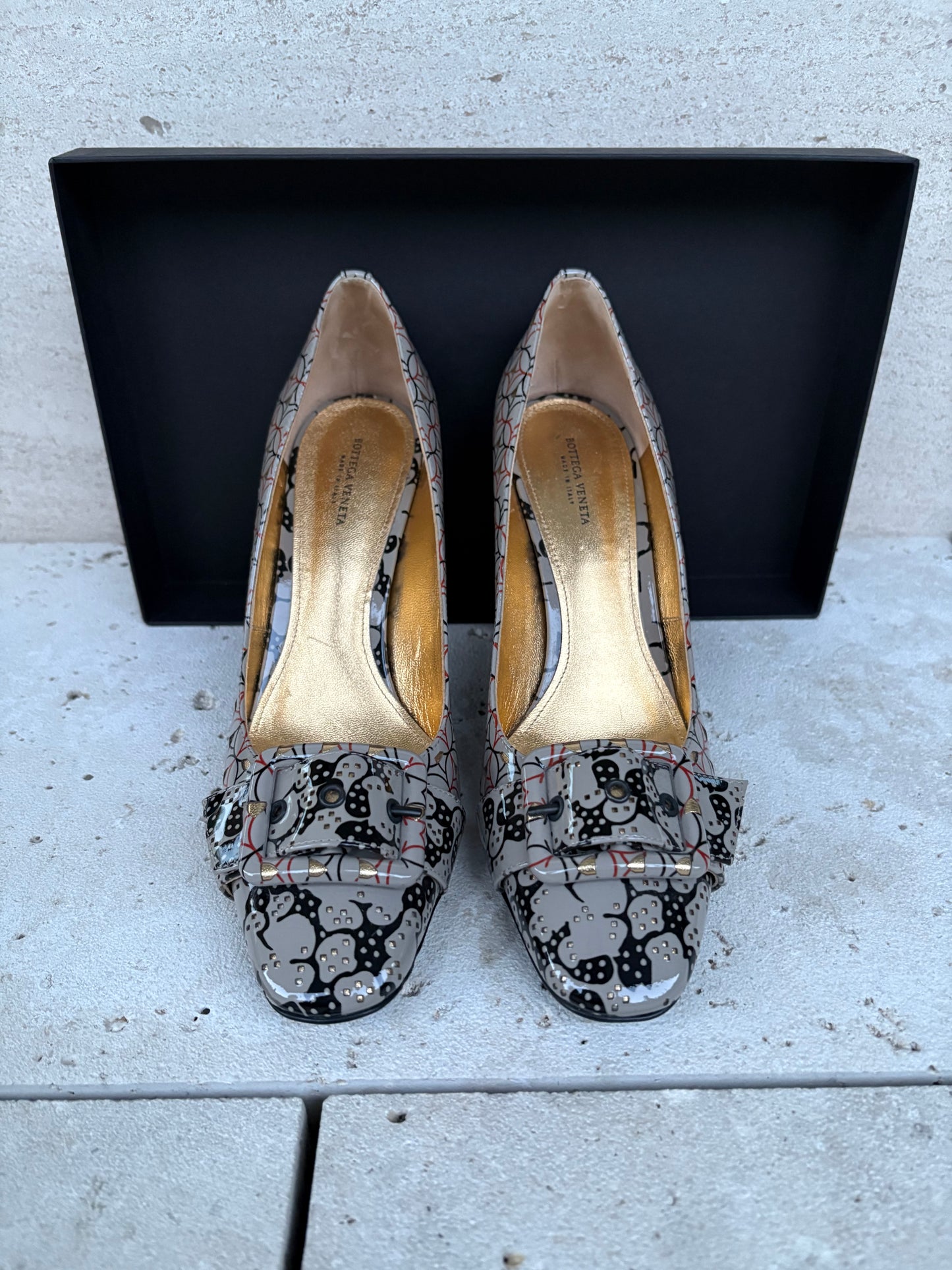 BOTTEGA VENETA. Tacones dibujo geométrico