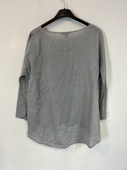 COS. Heathered grey asymmetrical blouse. Size 36