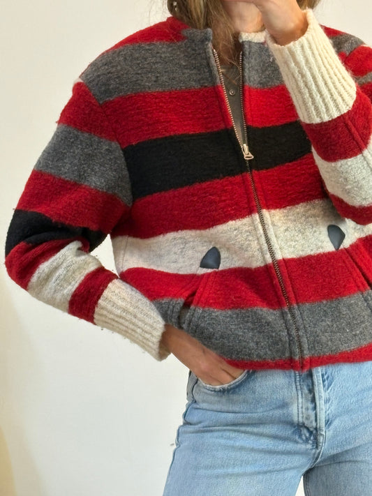 ISABEL MARANT ÉTOILE. Chaqueta tricolor lana