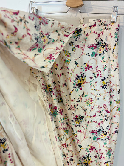 ISABEL MARANT ÉTOILE. Falda larga estampada fruncido