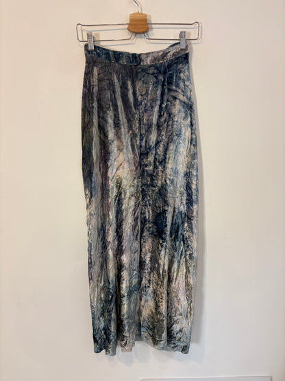 MASSCOB. Falda larga azules con seda