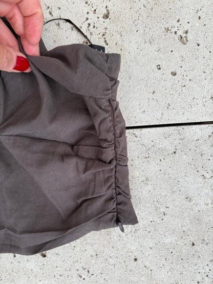 ZARA. Top elástico asimétrico con lino