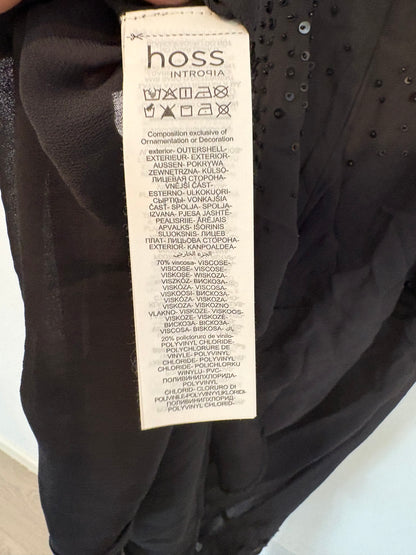 Vestido midi negro lentejuelas