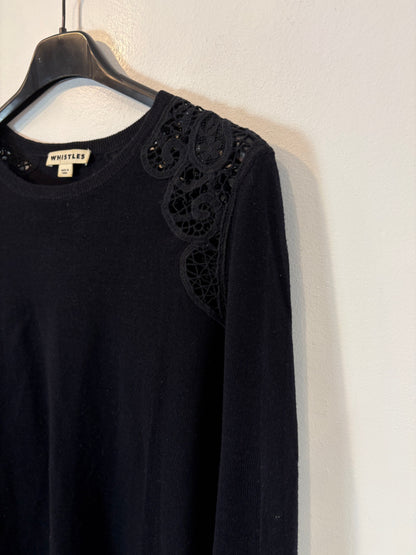 WHISTLES. Merino sweater with shoulder detail. Size 38